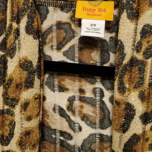 Ruby Rd. Animal Print Jacket - Picture 4 of 4
